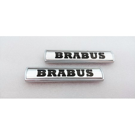 2 EMBLEMAS LATERALES BRABUS PLATA