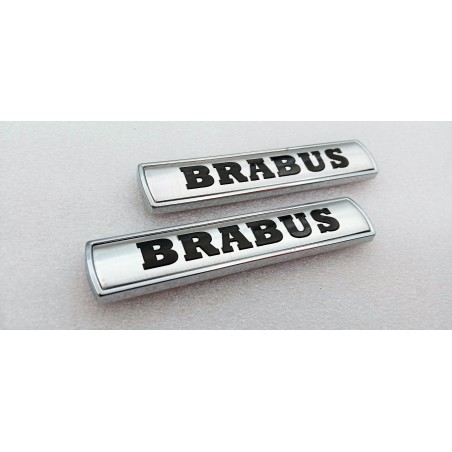 2 EMBLEMAS LATERALES BRABUS PLATA
