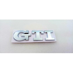 EMBLEMA TRASERO VOLKSWAGEN LETRAS GTI PLATA
