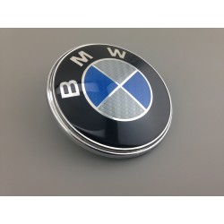 Emblema capot bmw azul carbono 82mm