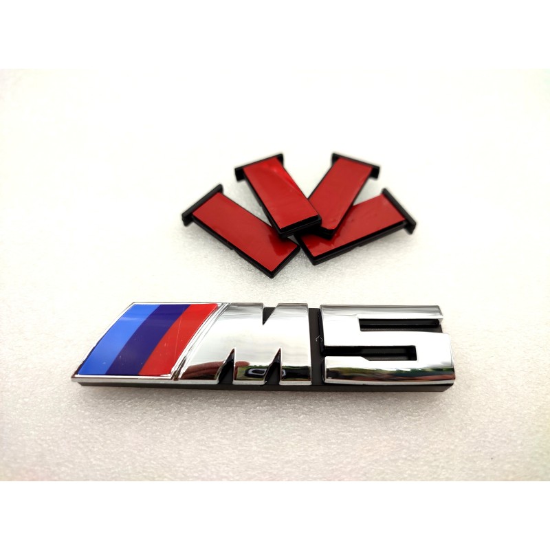 EMBLEMA PARRILLA BMW M5 PLATA MODELO NUEVO