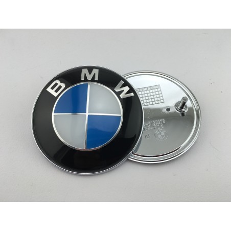 EMBLEMA TRASERO BMW Azul y Blanco Original 78 mm