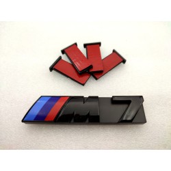Emblema parrilla BMW M7 negro modelo nuevo