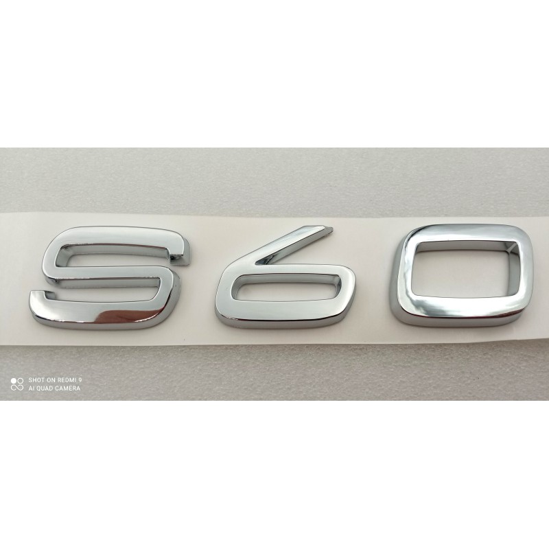 Emblema trasero volvo s60 plata