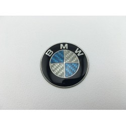 EMBLEMA VOLANTE BMW AZUL Y PLATA 45MM